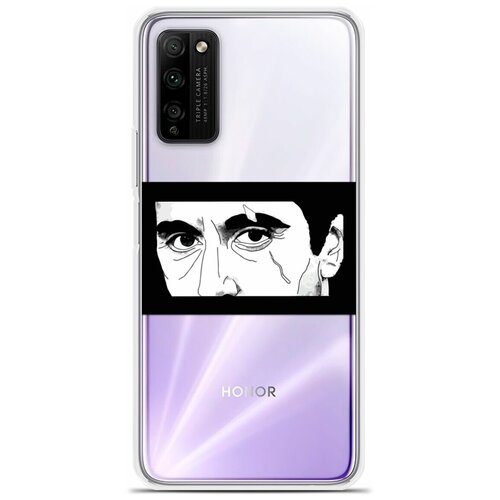 Силиконовый чехол на Honor 30 Lite Шрам / для Хонор 30 Лайт