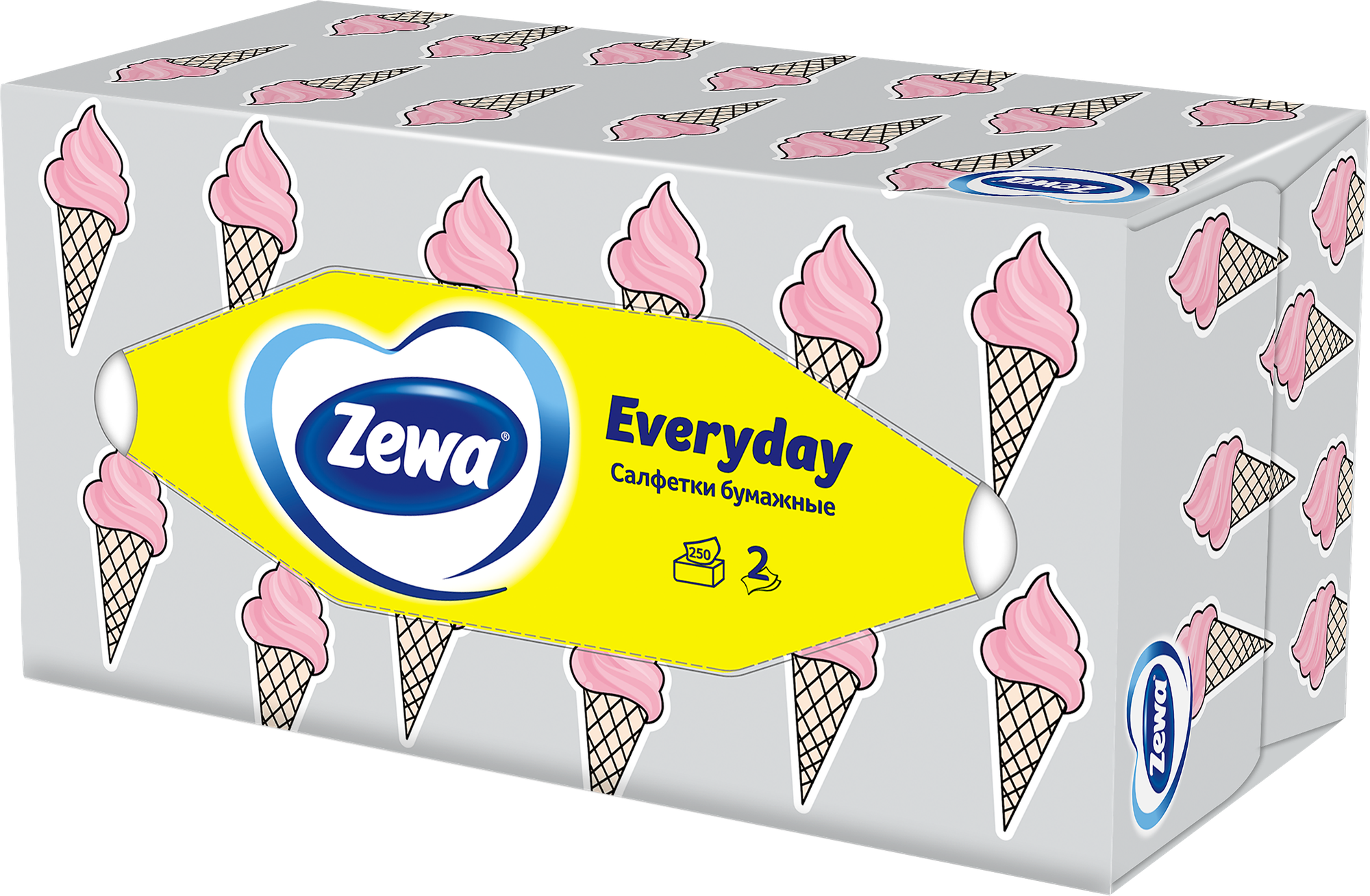 Салфетки косметические Zewa Everyday 2-слойные (250 штук в упаковке) - фотография № 5