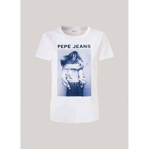 фото Футболка pepe jeans, размер s, белый