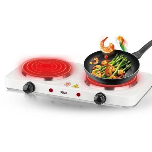 Плитка электрическая двухконфорочная электрическая переносная плита 2 конфорки 1000 Вт RAF 229000₽