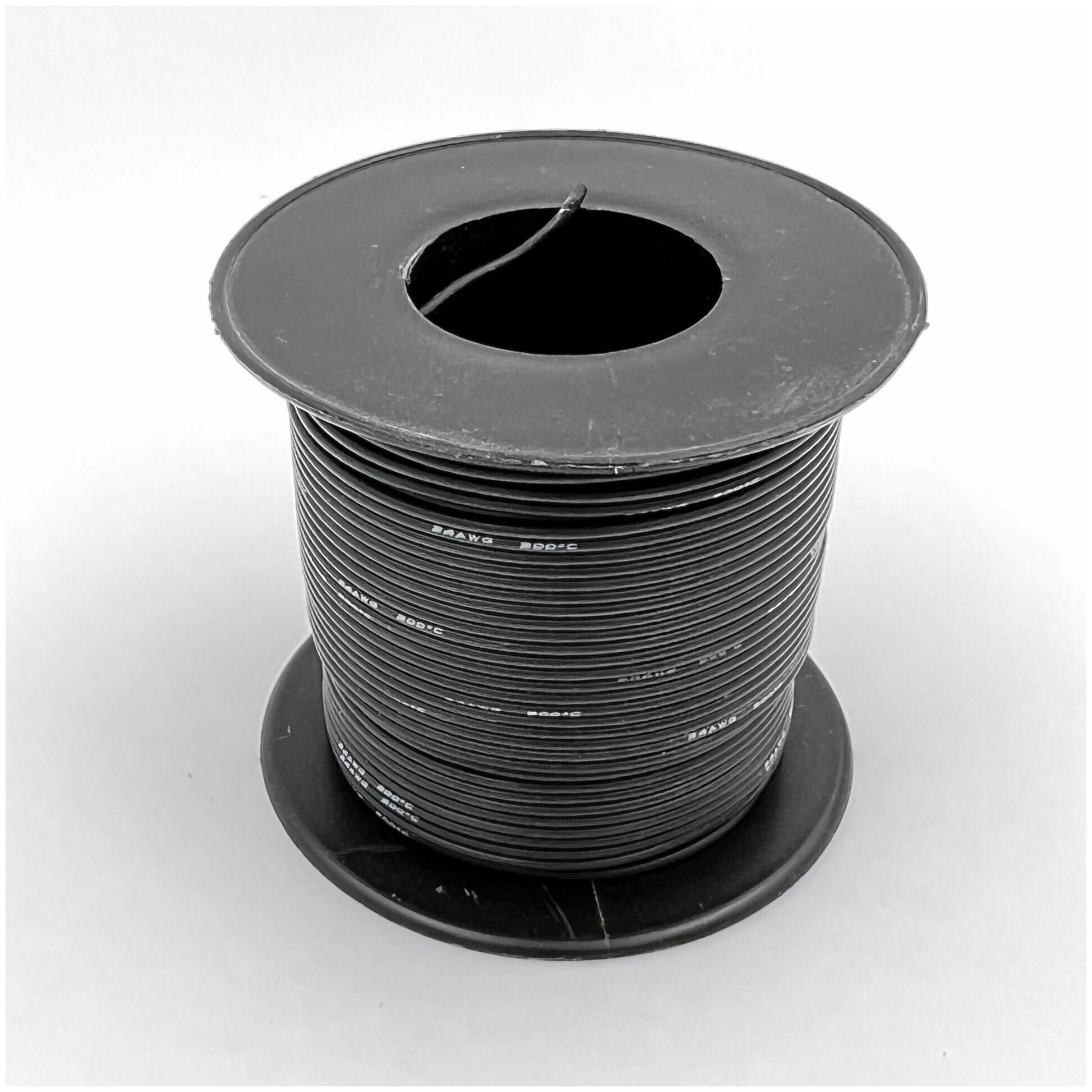 Медный провод 30AWG 5м 0,06 кв.мм (11*0,08мм) (черный, UL3135) в мягкой силиконовой изоляции - фотография № 2