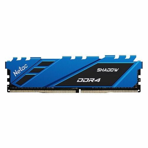 Оперативная память NETAC Shadow NTSDD4P32SP-08B DDR4 - 1x 8ГБ 3200МГц, DIMM, Blue, Ret