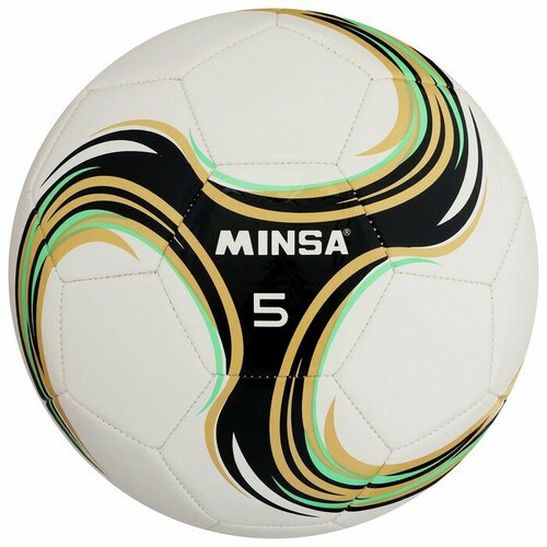 мяч футбольный minsa spin tpu машинная сшивка 32 панели р 3 Мяч футбольный MINSA Spin, TPU, машинная сшивка, размер 5