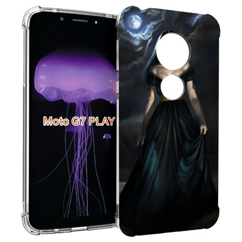 Чехол MyPads девушка с порезом на горле женский для Motorola Moto G7 Play задняя-панель-накладка-бампер чехол mypads девушка с порезом на горле женский для vivo iqoo 11 задняя панель накладка бампер