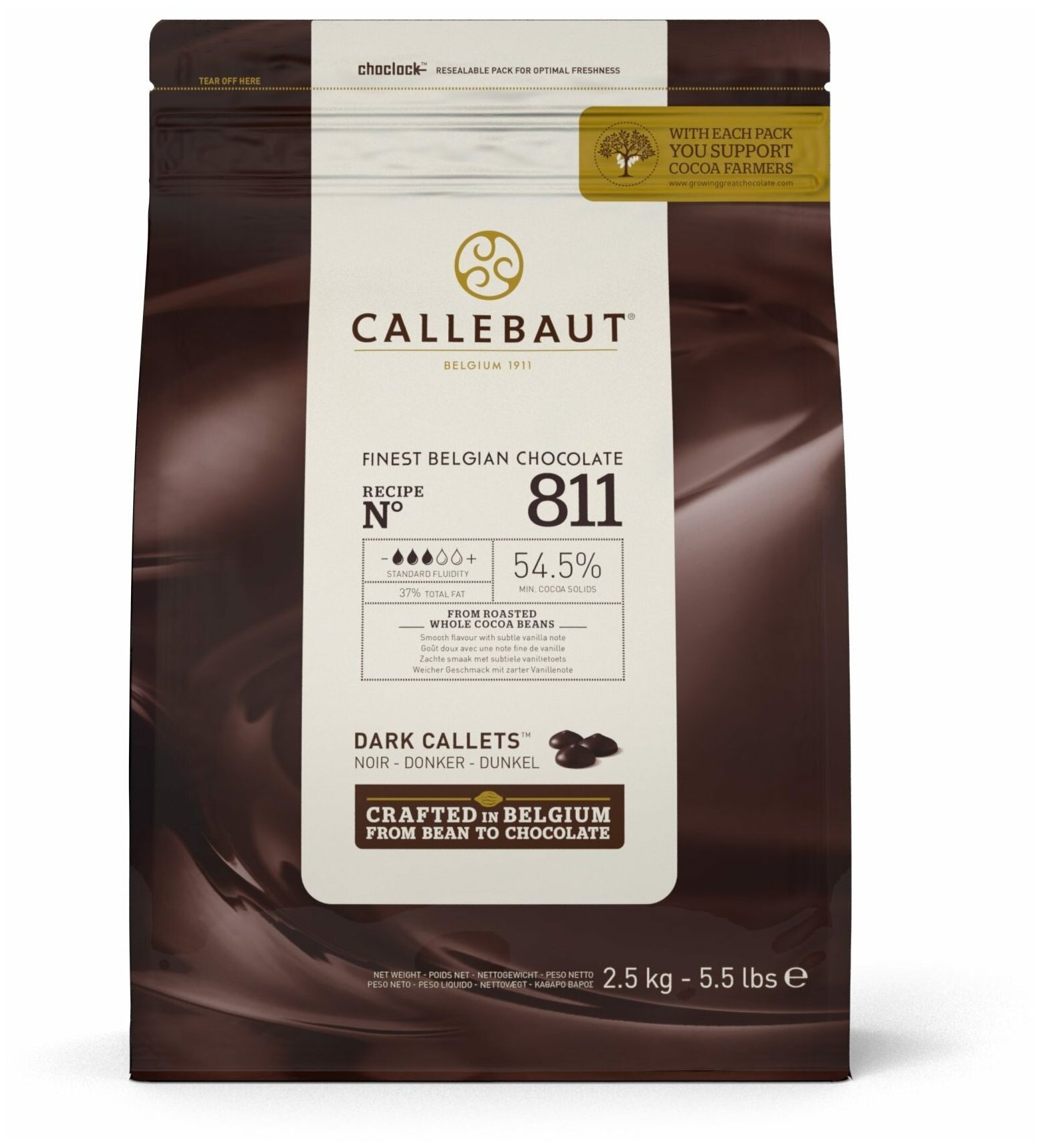 Callebaut Шоколадные капли №811