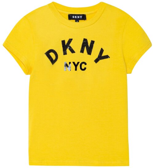 Футболка DKNY, размер 152, желтый