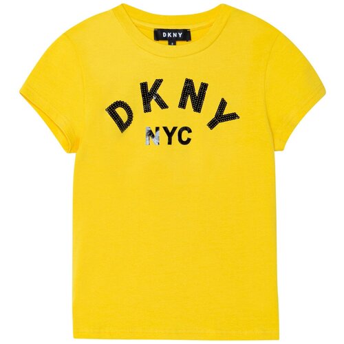 Футболка DKNY, размер 164, желтый