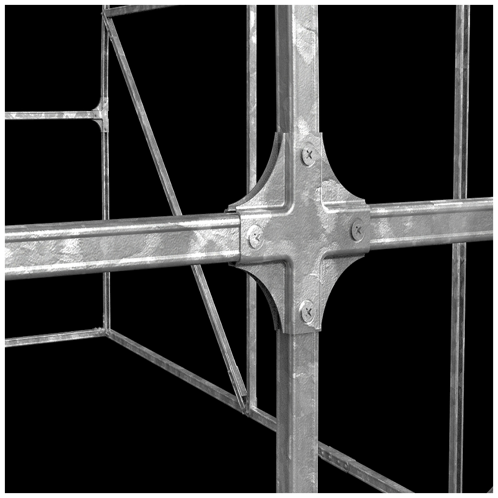 Теплица AGRUS арочная 2x6 h2.18 Оцинкованная, краб (шаг 1м)каркас - фотография № 5