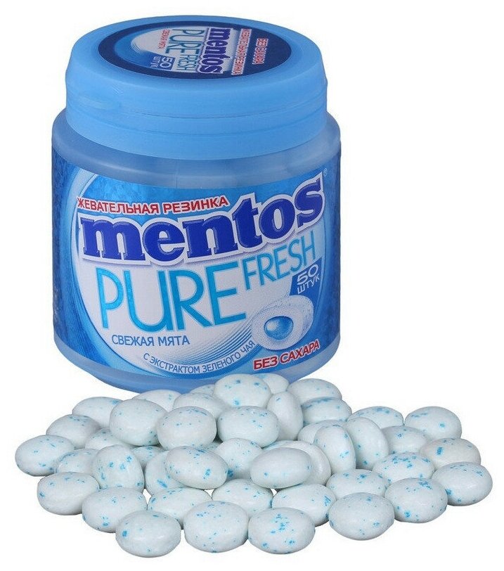 Резинка жевательная Mentos Pure Fresh Свежая мята, 100 г - фото №7