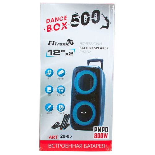 Колонка ELTRONIC 20-05 DANCE BOX 500 динамик 2шт/12 с TWS