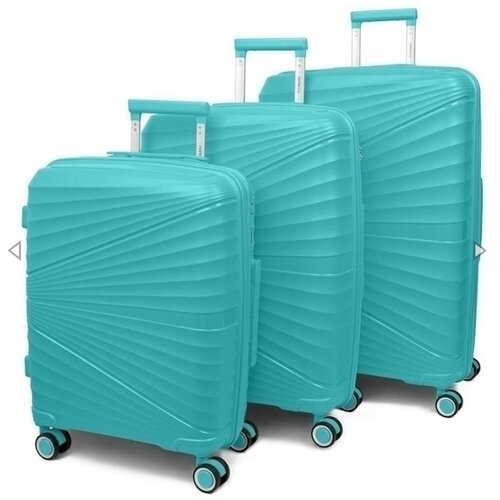 Умный чемодан Ambassador, 3 шт., 100 л, размер S/M/L, зеленый