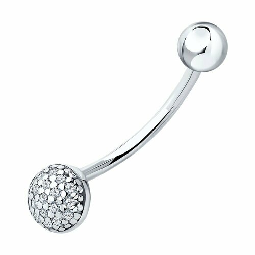 Пирсинг Diamant серебро 925 проба родирование фианит средний вес 078 гр серебро 716₽