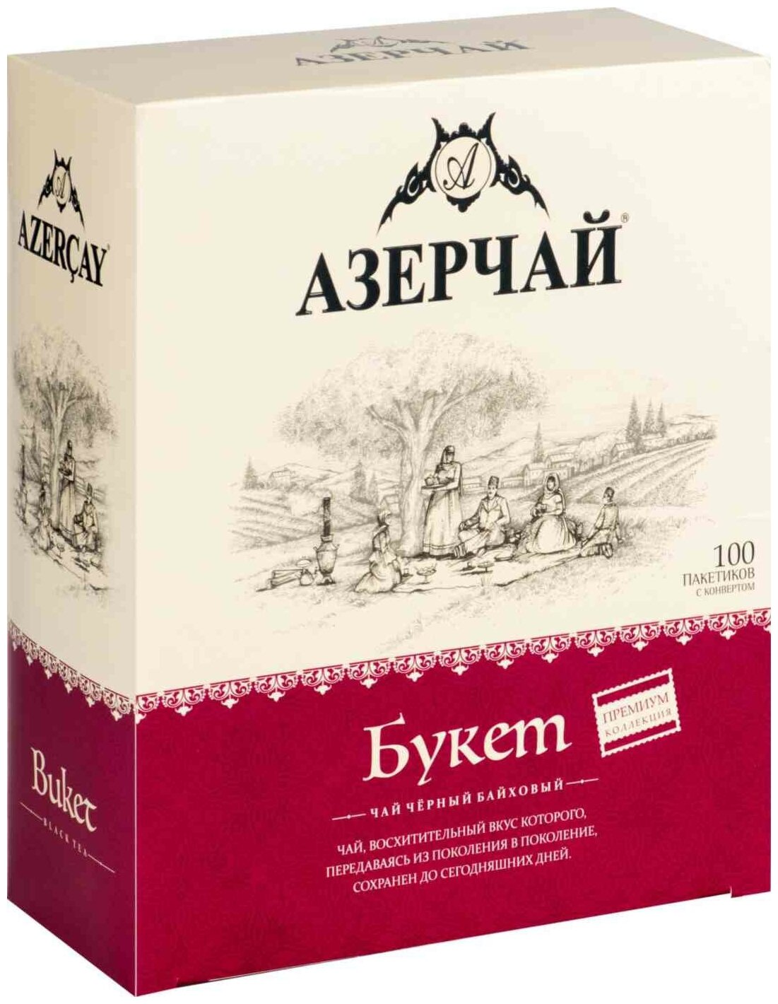 Чай в пакетиках черный Азерчай Букет Premium Collection, 100 шт - фотография № 6