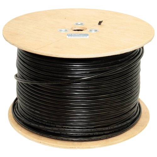 Кабель 5bites FS5505-305CPE-M, 305 м, черный сетевой кабель 5bites utp solid 5e 24awg copper pe pvc black outdoor messenger drum 305m us5505 305cpe m