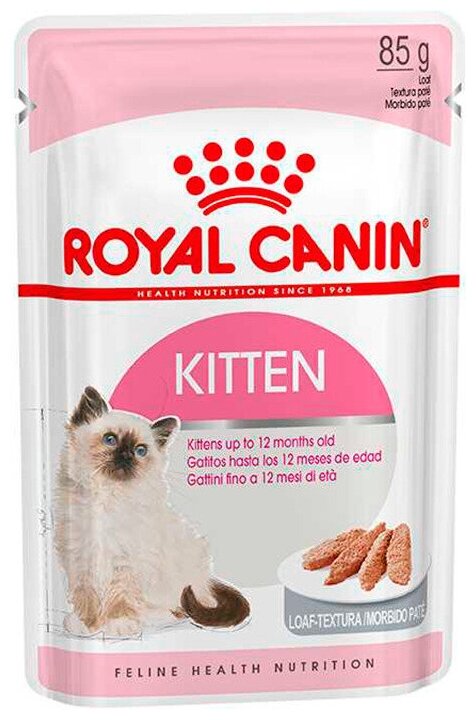 Влажный корм Royal Canin Kitten для котят в возрасте до 12 месяцев (паштет) 85 г 12 шт.