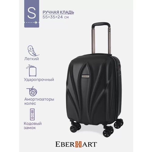 фото Чемодан eberhart lotus маленький s поликарбонат черный 03l-009-420