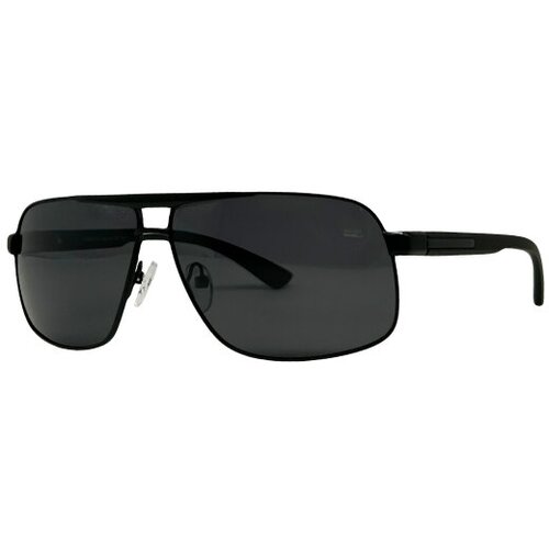 Солнцезащитные очки , авиаторы, оправа: металл, с защитой от УФ, поляризационные, для мужчин, черный