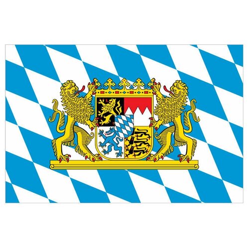 Флаг Баварии с гербом 90х135 см