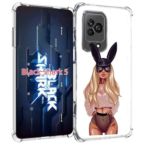 Чехол MyPads блондинка-с-ушками женский для Xiaomi Black Shark 5 задняя-панель-накладка-бампер