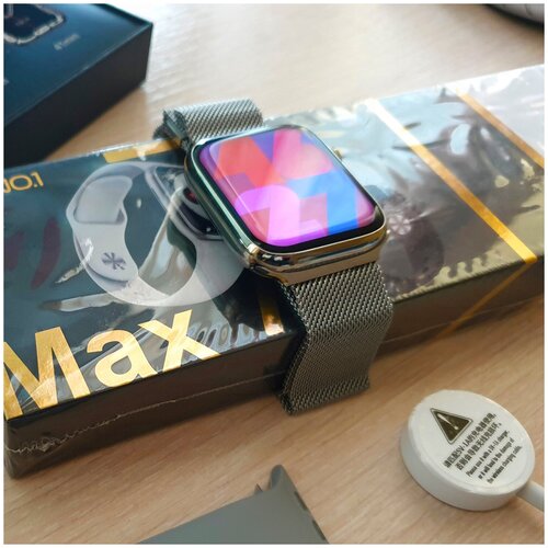 Cмарт часы DT NO1 7 MAX Версия оригинал Умные часы Без рамочные Плавная анимация Цвет Серебро подарок 289000₽