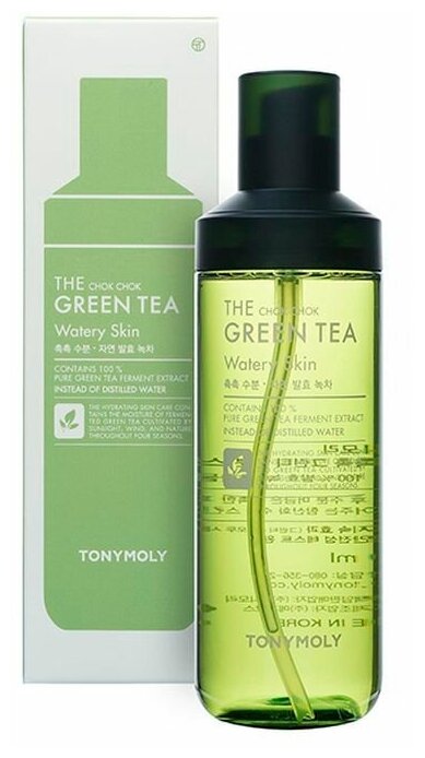 Tony Moly Тонер для кожи с экстрактом зеленого чая The Chok Chok Green Tea Watery Skin, 180 мл