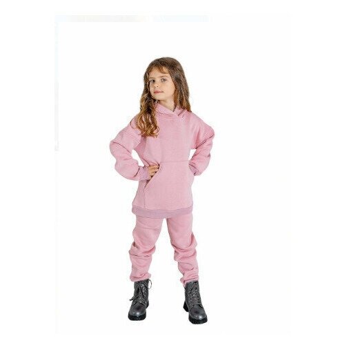 Комплект одежды SET, худи, повседневный стиль, размер 128/134, розовый