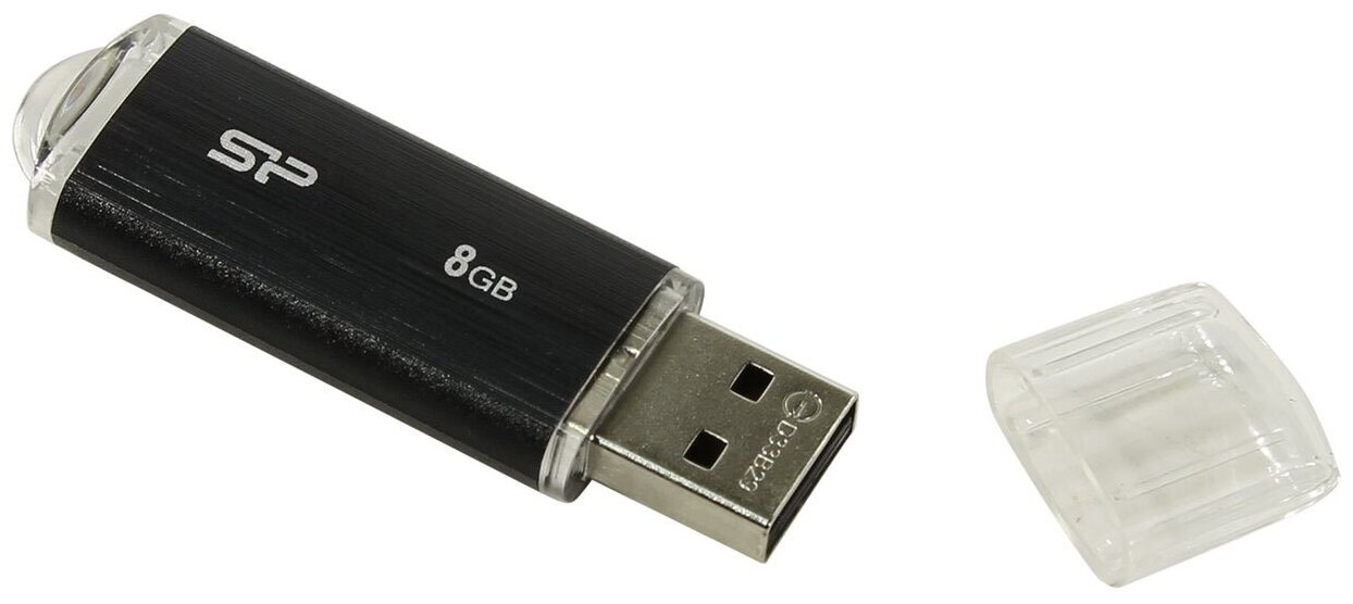 Флеш Диск Silicon Power 16Gb Ultima U02 SP016GBUF2U02V1K USB2.0 черный - фото №2