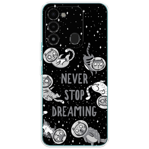 Силиконовый чехол на Tecno Spark 8C / Техно Спарк 8C Never stop dreaming силиконовый чехол never stop dreaming на tecno spark 9 pro техно спарк 9 про