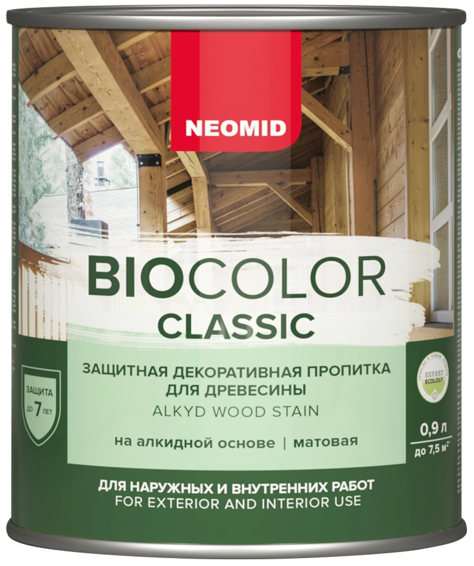 Лессирующий антисептик Neomid BIO COLOR CLASSIC, бесцветный 0,9л - фотография № 5