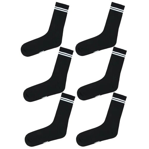 Набор носков 6 пар 41-45 черные спортивные подарок детские женские мужские модные принт смешные веселые хлопок гетры высокие теплые для бега