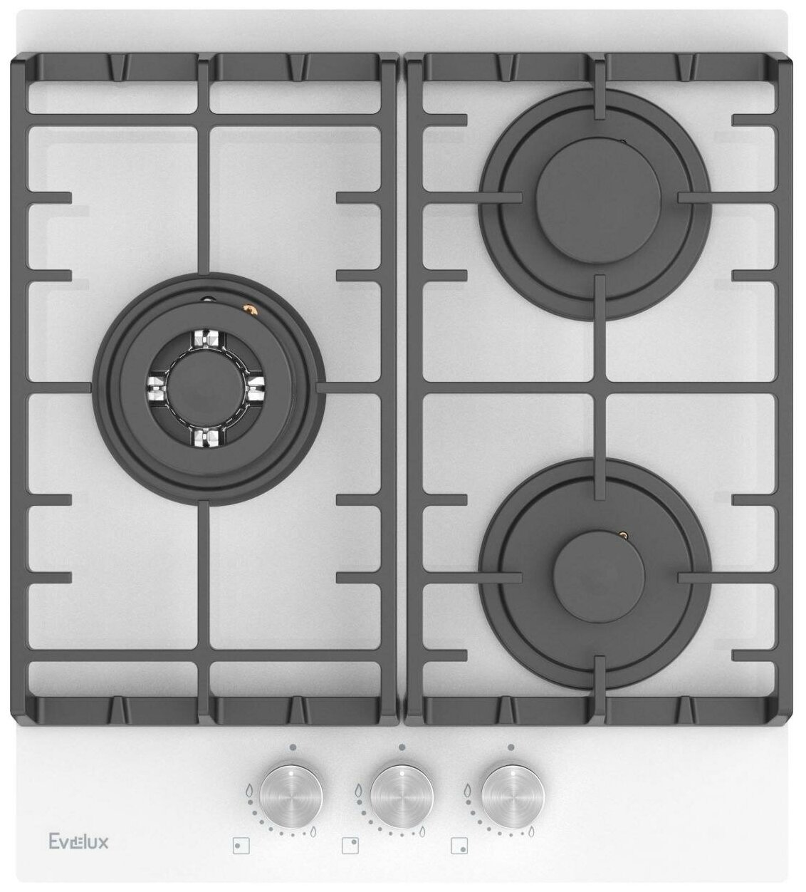 Газовая варочная панель Evelux HEG 450 WG белый - фотография № 1