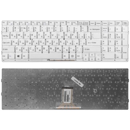 Клавиатура для ноутбука Sony VPC-EB Series Плоский Enter Белая без рамки PN 148792871 789₽