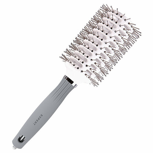 Брашинг для укладки волос Брашинг нейлон Expert Blowout Vent Double Bristles White&Grey 45 мм