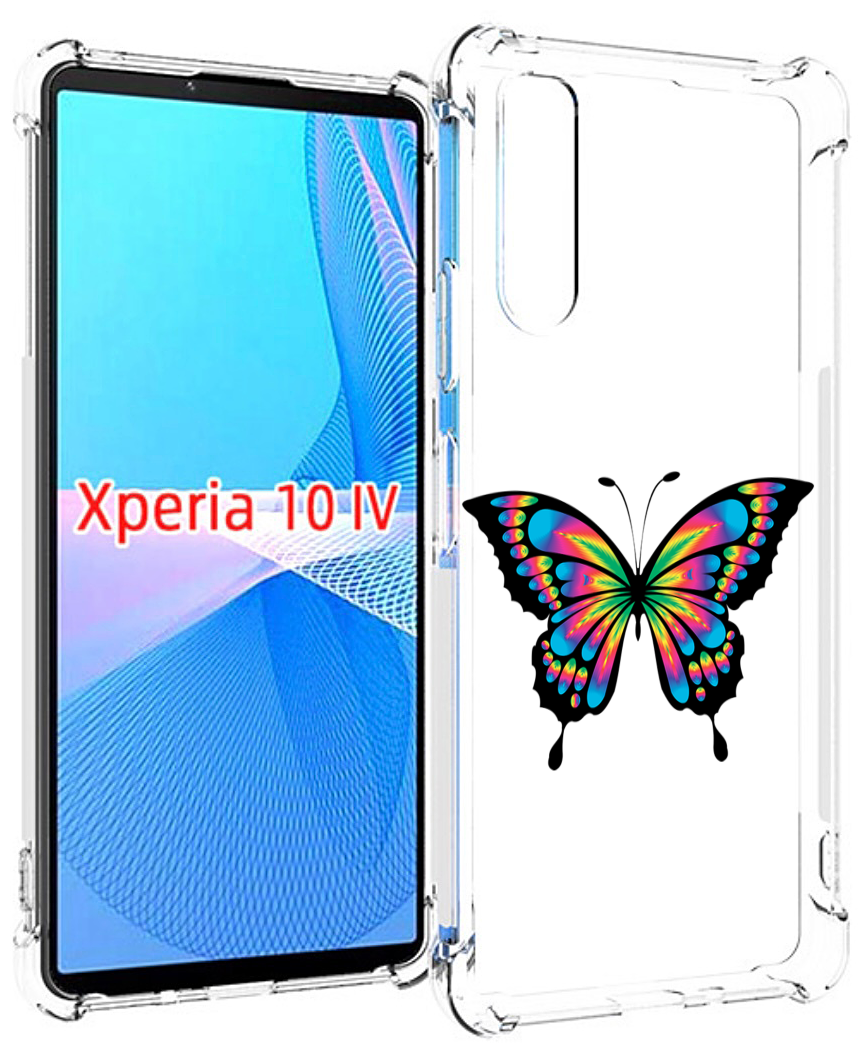 Чехол MyPads мини-бабочка для Sony Xperia 10 IV (10-4) задняя-панель-накладка-бампер