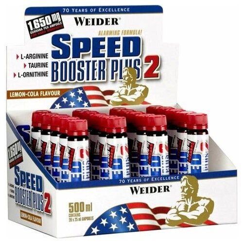 фото Предтренировочный комплекс weider speed booster plus 2 (20 шт.) лимон-кола