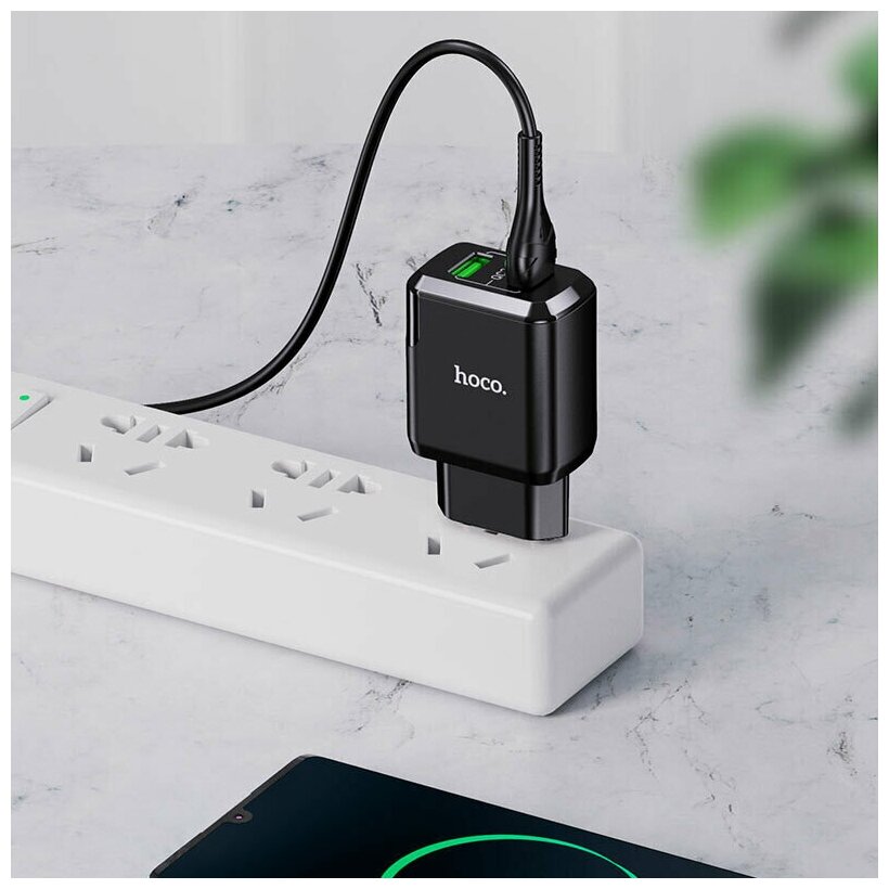 Зарядное устройство QC3.0 18W 2xUSB 5V-3A, с кабелем micro-USB, блок питания, адаптер сетевой с быстрой зарядкой для телефона Андроид