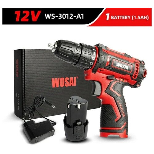 Аккумуляторный Шуруповерт WOSAI WS-3012-A1 12 Вольт Литий Ионный АКБ 255000₽