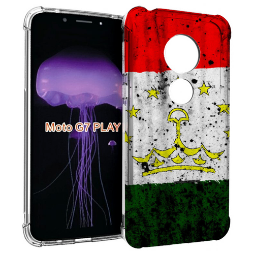 Чехол MyPads герб флаг таджикистан для Motorola Moto G7 Play задняя-панель-накладка-бампер