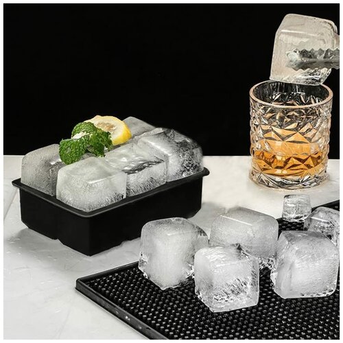 Форма для льда кубики / Форма для льда / Cиликоновая форма для льда / Черный