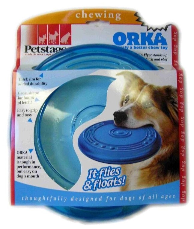 Petstages игрушка для собак "орка летающая тарелка" 22 см - фотография № 4