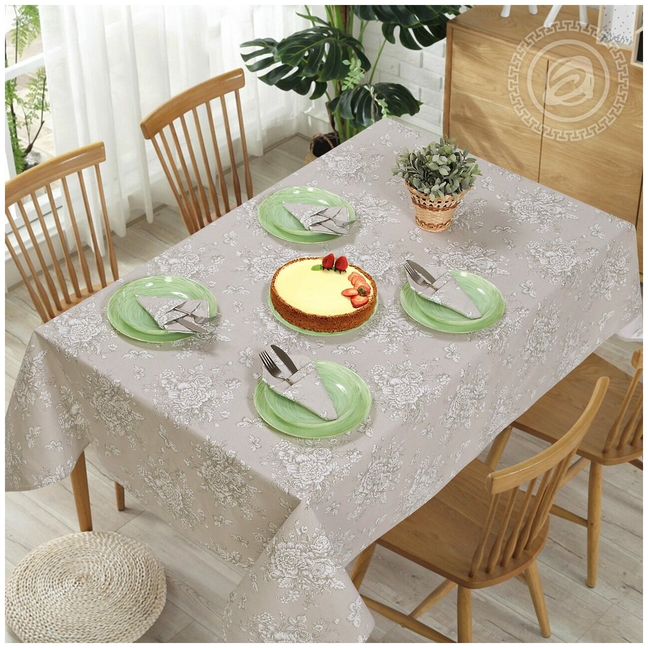 фото Набор столового белья из рогожки "Арт Дизайн"; Шантильи