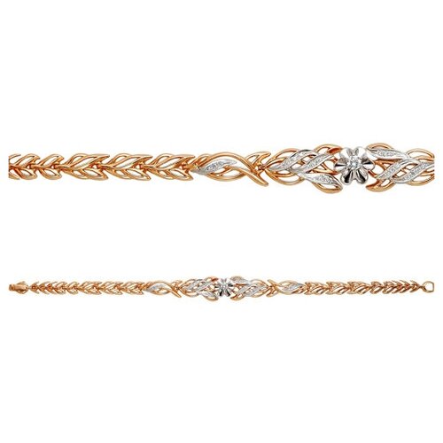 Браслет Master Brilliant, красное золото, 585 проба, бриллиант, длина 20 см.