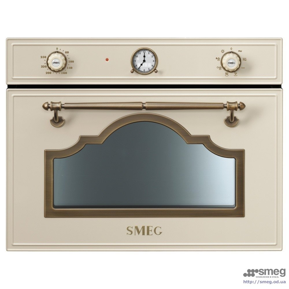 Микроволновая печь встраиваемая Smeg SF4750MPO, бежевый - фотография № 15