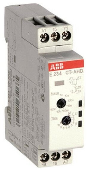 CT- AHD.12 Модульное реле времени (задерж на откл)24-48BDC,24-240BAC 0,05.100ч АВВ, 1SVR500110R0000