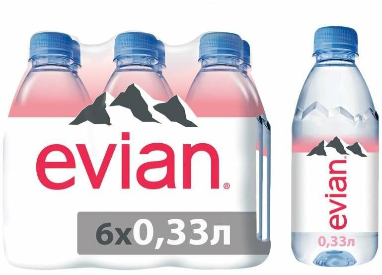 Вода негазированная минеральная EVIAN (Эвиан), 0,33 л, пластиковая бутылка, 13860 - фотография № 7