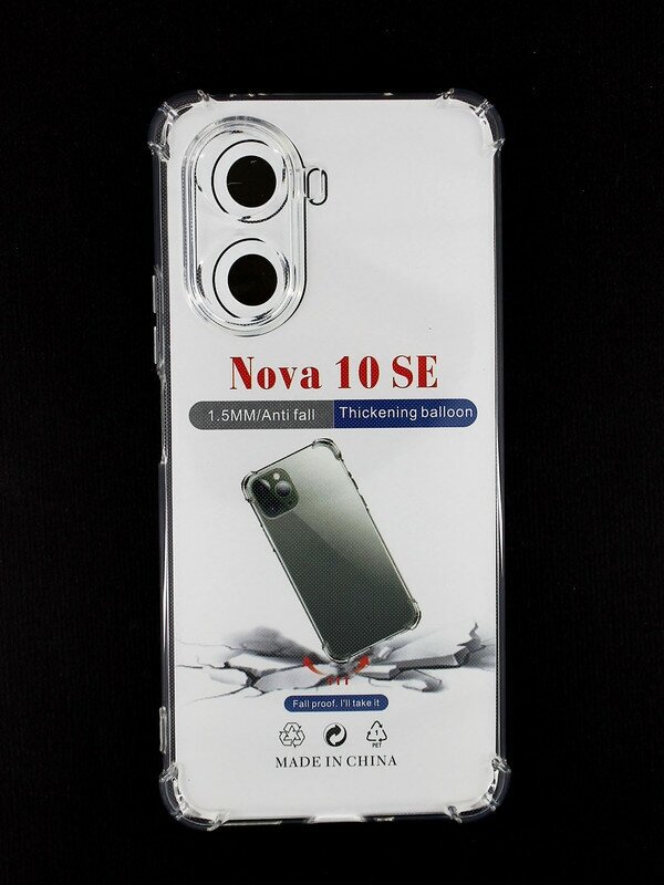 Противоударный силиконовый прозрачный чехол для Huawei Nova 10 SE, с защитой камеры и углов