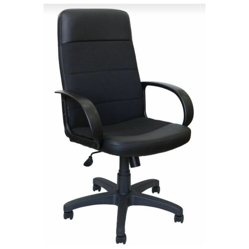 Кресло ЯрКресло Кр58 ТГ пласт С11 ткань черная/ЭКО1 экокожа черная