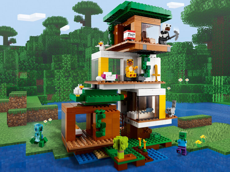 Деревня Майнкрафт детский конструктор / Minecraft деревня мирных жителей / совме