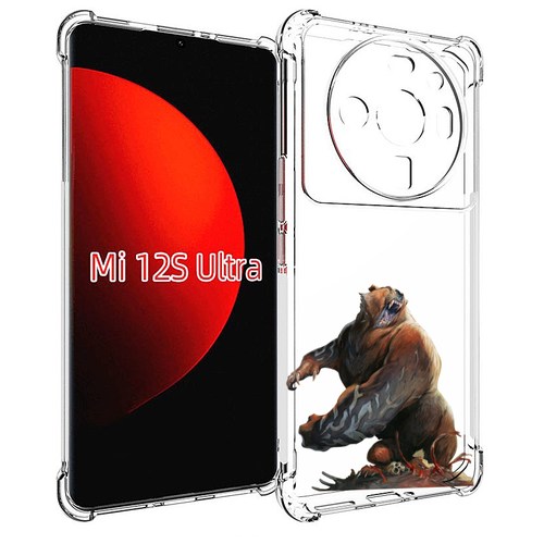 Чехол MyPads Медведь-жестокий для Xiaomi 12S Ultra задняя-панель-накладка-бампер чехол mypads медведь в шапке для xiaomi 12s ultra задняя панель накладка бампер