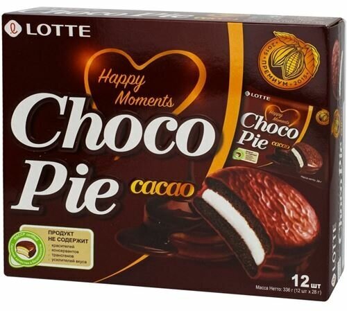 Печенье Lotte Choco Pie Cacao в глазури 12шт*28г - фото №8